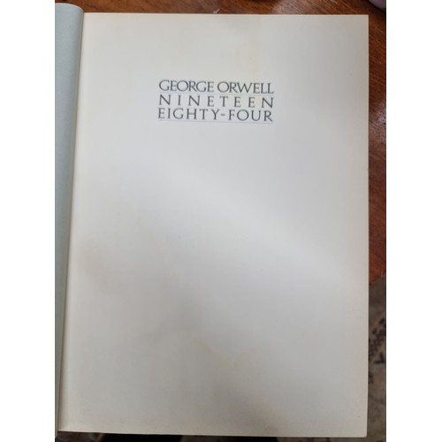 740 - A fascinating large hardback book of George Owell's Nineteen Eighty Four - The Facsimile. Features p... 