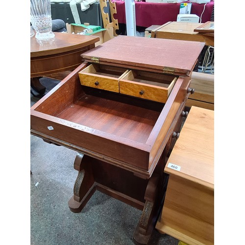 457 - Star lot : A fabulous Victorian walnut Davenport writing desk in good original condition. Featuring ... 