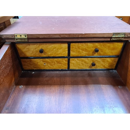 457 - Star lot : A fabulous Victorian walnut Davenport writing desk in good original condition. Featuring ... 