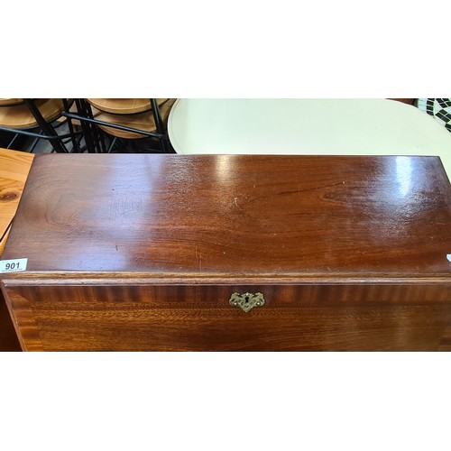 901 - A nice clean example of a vintage writing bureau, Always like these the top folds down to use as a d... 