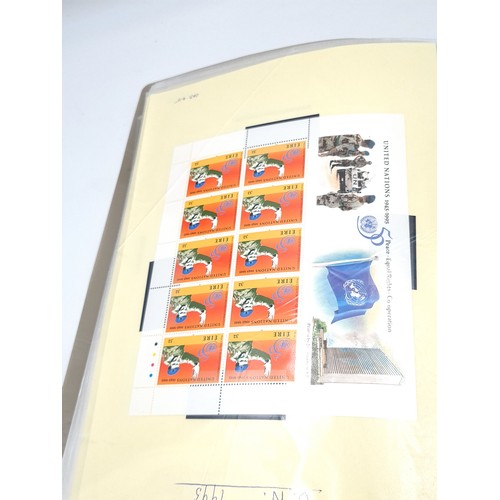 570 - A good collection of Irish blocks and sheets of mint stamps, over 20 pages of fine stamps in valuabl... 