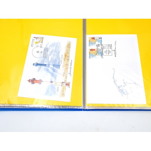 571 - A collection of first day covers containing light houses and birds from baltic states of Estonia, ma... 