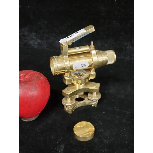 268 - An intricate brass theodolite, a fascinating piece.