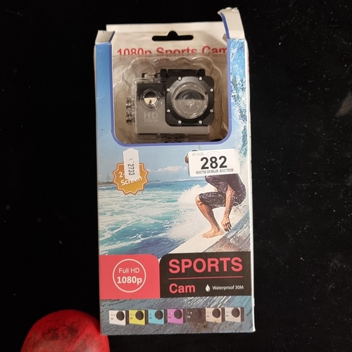 282 - Modern Full HD 1080p Sports Cam, complete with 2.3-inch screen, waterproof up to 30m—ideal for adven... 