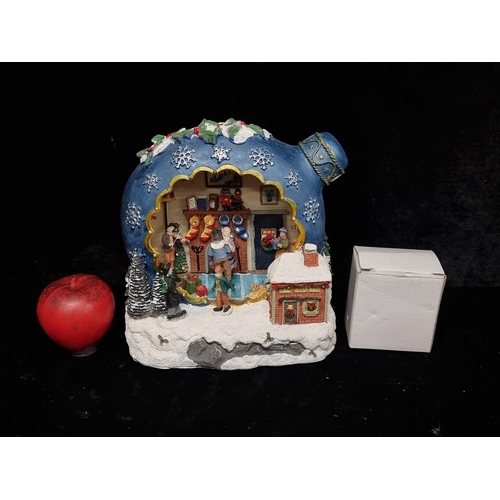 311 - Festive collectible Christmas diorama, intricately hand-painted.