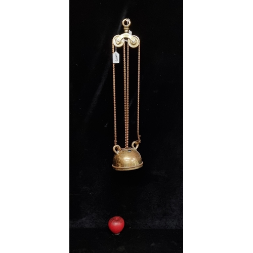 321 - A Super very heavy 19th century church brass balance weight for a sanctuary lamp. Lovely piece of de... 