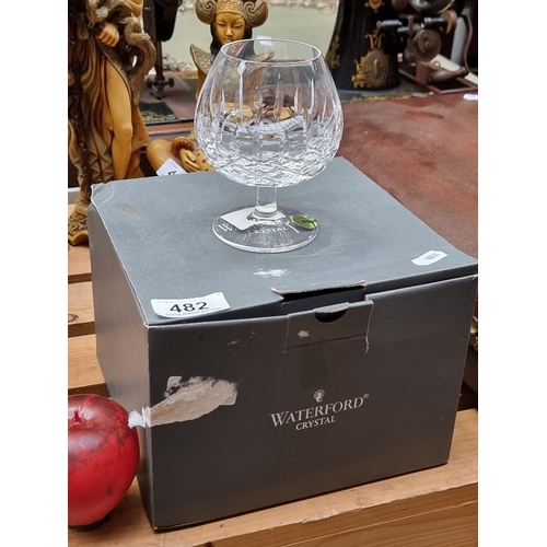 482 - A set of 4 Waterford Crystal Large brandy balloons in original box All in very good condition.