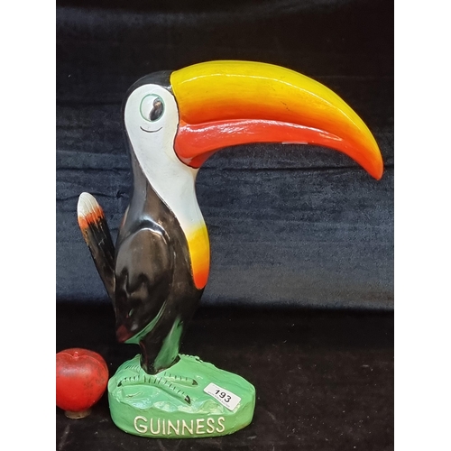 193 - A large Guinness toucan advertisement. There is damage to one side at the base. Will show an image l... 