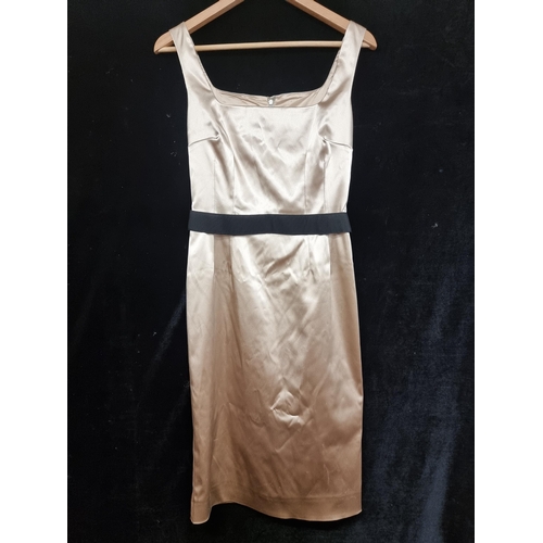 225 - Star Lot - A wonderful as new ladies Dolce & Gabbana sleeveless square neckline dress, midi length w... 