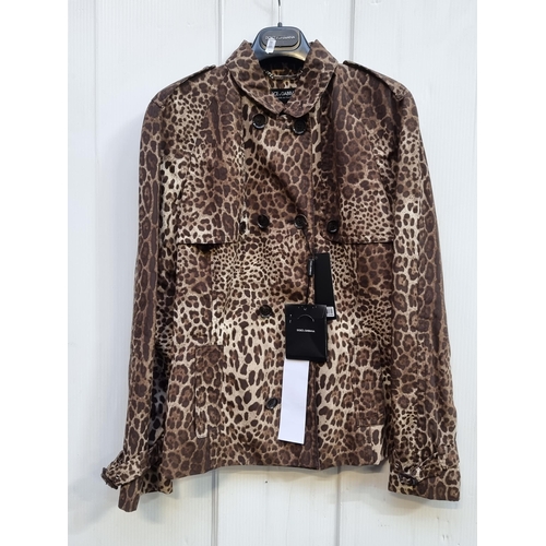 238 - Star Lot - A beautiful brand new with tags ladies Dolce & Gabbana animal print jacket, boasting butt... 