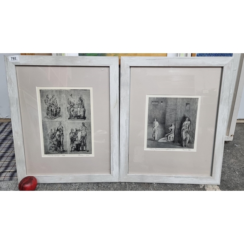 792 - Star Lot: An interesting pair of rare limited edition (1/25 respectively) lithograph prints titled 