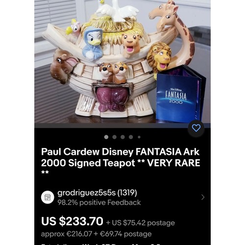 206 - A Disney Fantasia 2000 ark teapot (limited edition 94/500) with additional characters inside. €280 i... 