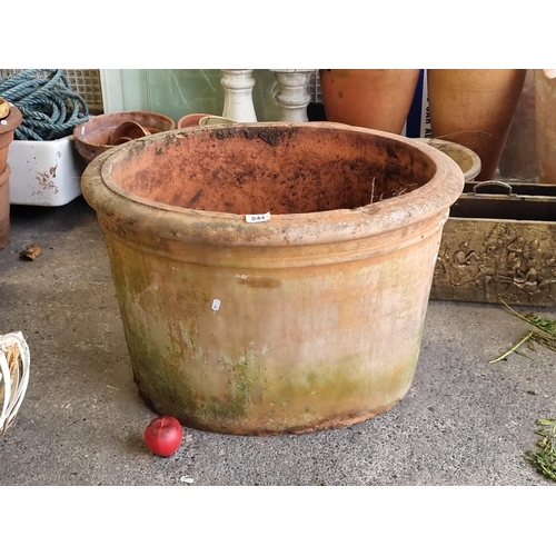 844 - A huge oval terracotta planter great for any garden. H50cm These large Terracotta pots are amazing f... 