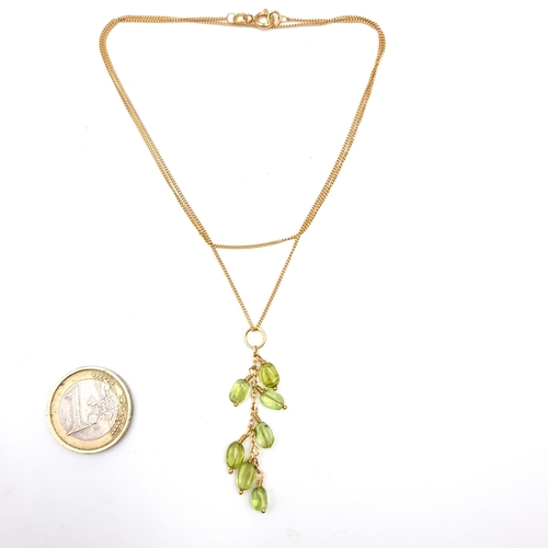 886 - Star Lot : An 18k gold briolette Edwardian  drop pendant, presented in a lovely Applebys box. length... 