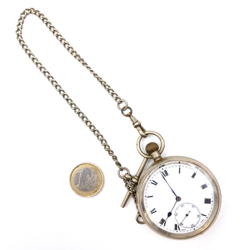 899 - A vintage Swiss made 15 jewel Dimier Freres & Cie Selezi pocket watch with a fastening chain. Serial... 