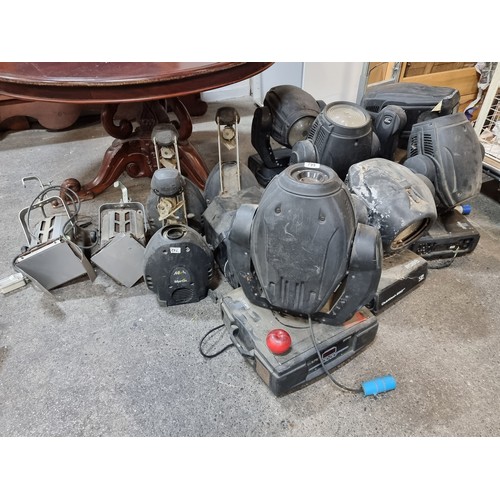 799 - Star Lot : A large assortment of Night club lights Inc Moving heads in a variety of sizes, including... 