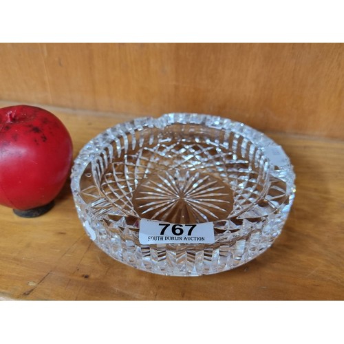 767 - A heavy Waterford Crystal Cigar ashtray. In a very good condition.