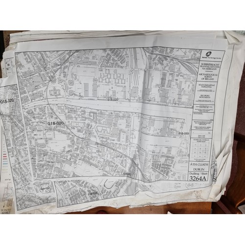 773 - A large collection of approx. 20 large maps of Dublin including South Dublin County Council Draft De... 