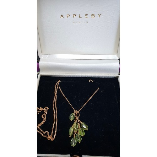 886 - Star Lot : An 18k gold briolette Edwardian  drop pendant, presented in a lovely Applebys box. length... 