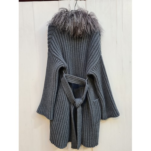 237 - Star Lot - A highly stylish brand new ladies Dolce & Gabbana long knitted cardigan with grey colour ... 