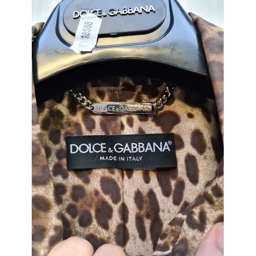 238 - Star Lot - A beautiful brand new with tags ladies Dolce & Gabbana animal print jacket, boasting butt... 