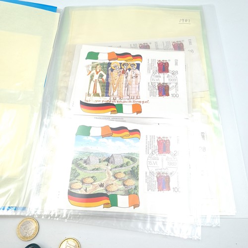 922 - A lovely collection twenty pages of full Irish sheets and blocks together other Germanic stamps and ... 