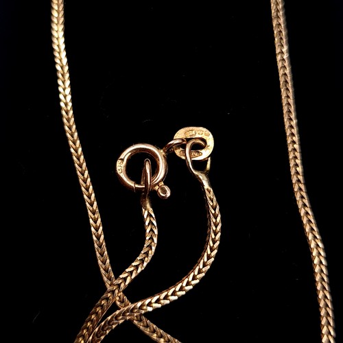 896 - A timeless 9k gold rope foxtail necklace with a lobster clasp, weight 3.64 grams, length 44cm.