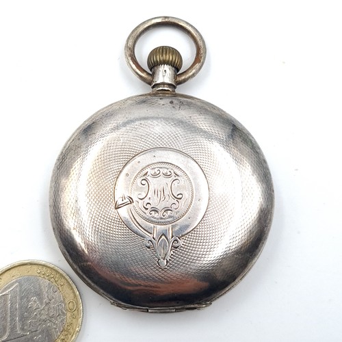 905 - A handsome antique Irish made pocket watch with a .935 silver content case by W. Egan & Sons Ltd Cor... 