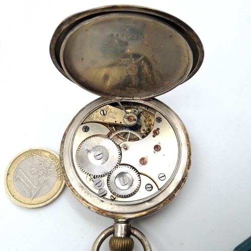 905 - A handsome antique Irish made pocket watch with a .935 silver content case by W. Egan & Sons Ltd Cor... 