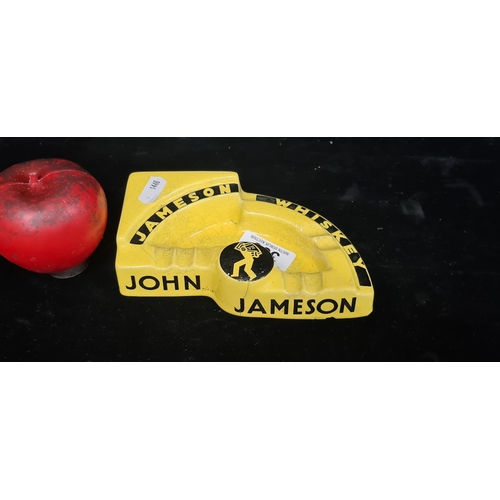 338 - A fabulous 1930's Minton Jameson whiskey ashtray, featuring the iconic John Jameson Barrel man logo.... 