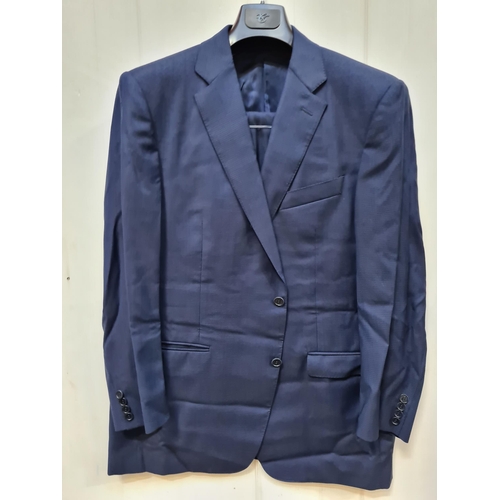 394 - A chic Italian made 100% wool navy blue two piece suit by Canali, with fabulous taffeta lining. Both... 