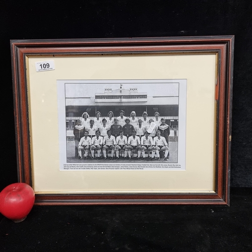 109 - A black and white print of a photograph featuring the 1978 Tottenham Hotspur football team at their ... 