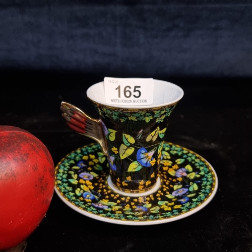 165 - A wonderful vintage Rosenthal porcelain cup and saucer in the Versace design.