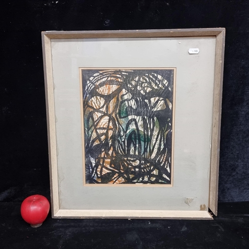 85 - Star Lot: A marvelous original Chris Reid (Irish, b.1918) lino cut titled 