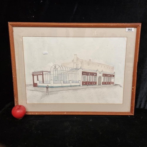 92 - A charming original watercolour on paper painting featuring an architectural study of the Rathmines ... 