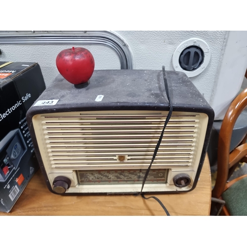 443 - A vintage Irish made Philips radio model BIF 360A. Dating to circa 1958. Housed in a bakelite case. ... 