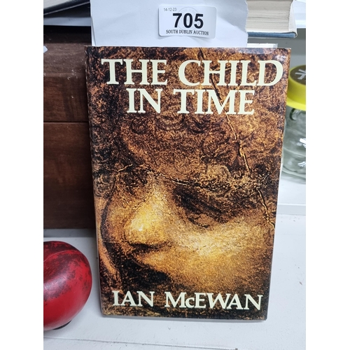 705 - Star Lot: A hand signed first edition hardback book titled 'The Child in Time' by Ian McEwan. Publis... 