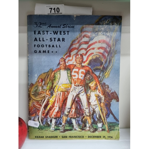 710 - A vintage original American Football programme from the 32nd annual shrine east-west all star footba... 