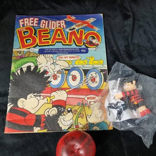 738 - The Beano comic book magazine from 2003 along with an unopened Beano title character from McDonald's... 