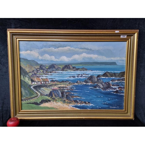 764 - Star Lot : A fabulous large original J.J. O'Neill (Irish, 20th century) oil on canvas painting featu... 