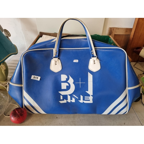 815 - A retro B+I Line travel bag. The British and Irish Steam Packet Company Limited was a steam packet a... 