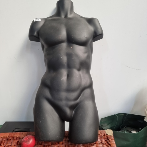 855 - A commercial wall mounted male mannequin torso.