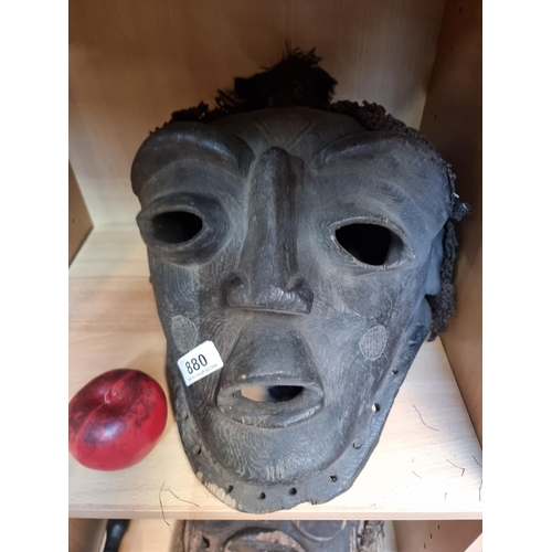 880 - Star Lot: A large antique Tribal highly detailed Makonde mask. Before Mozambique won its independenc... 