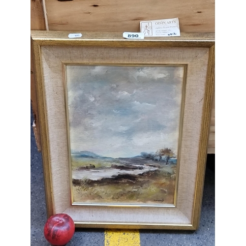 890 - Star Lot: An original Mary Breach (b.1953-) Irish postwar / contemporary oil on canvas board paintin... 