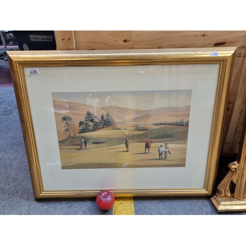 899 - A high quality print of a painting of Muirfield Golf Course from a series of 