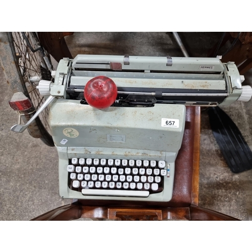 657 - A fab 1960's Hermes 9 Typewriter.