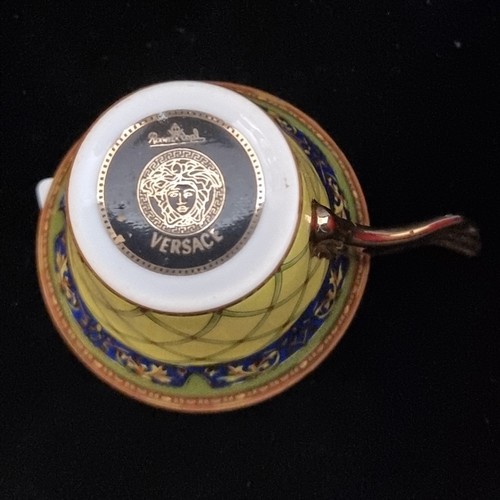 164 - A fabulous vintage Rosenthal porcelain cup and saucer in the Versace design.