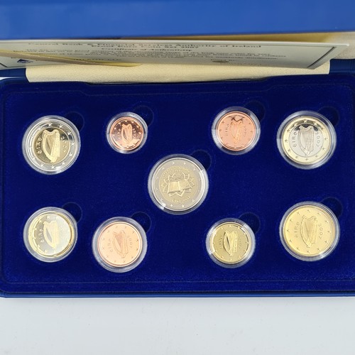 A proof set of Irish euro coin issued by the central Bank of Ireland ...