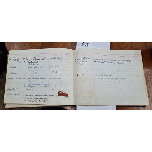 688 - Star Lot : A wonderful visitors book containing photographs and signatures of mainly World War II an... 