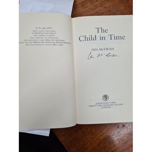 705 - Star Lot: A hand signed first edition hardback book titled 'The Child in Time' by Ian McEwan. Publis... 